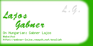 lajos gabner business card